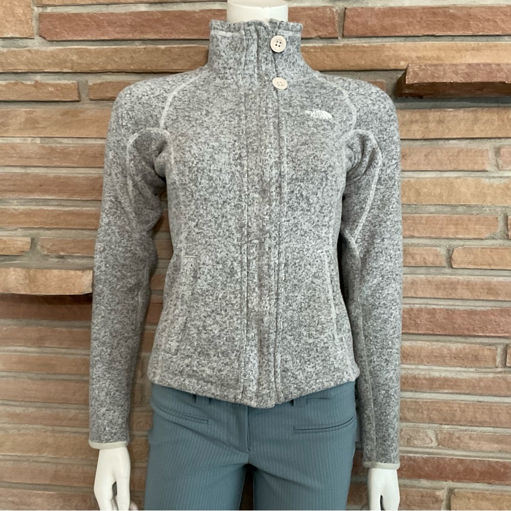 The North Face Women’s Slim Fit Gray Fleece Full Zip Jacket XS